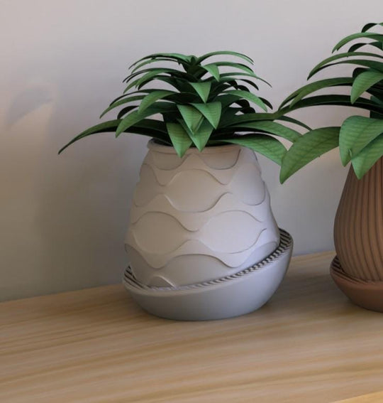 Minimalist Desk Planter: Modern Indoor Plant Pot, Cubee x KrakenSTL Design