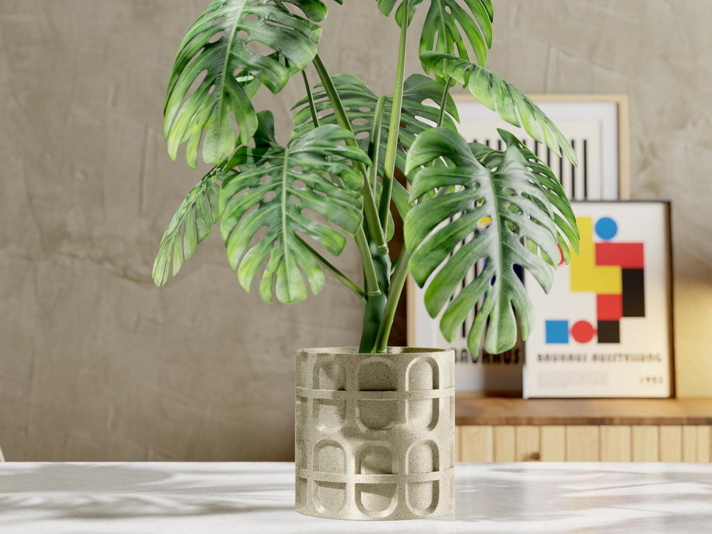 Trellis Small Planter – 3D Printed Modern Mini Plant Pot | Modular EvolvePlanter System with Drainage