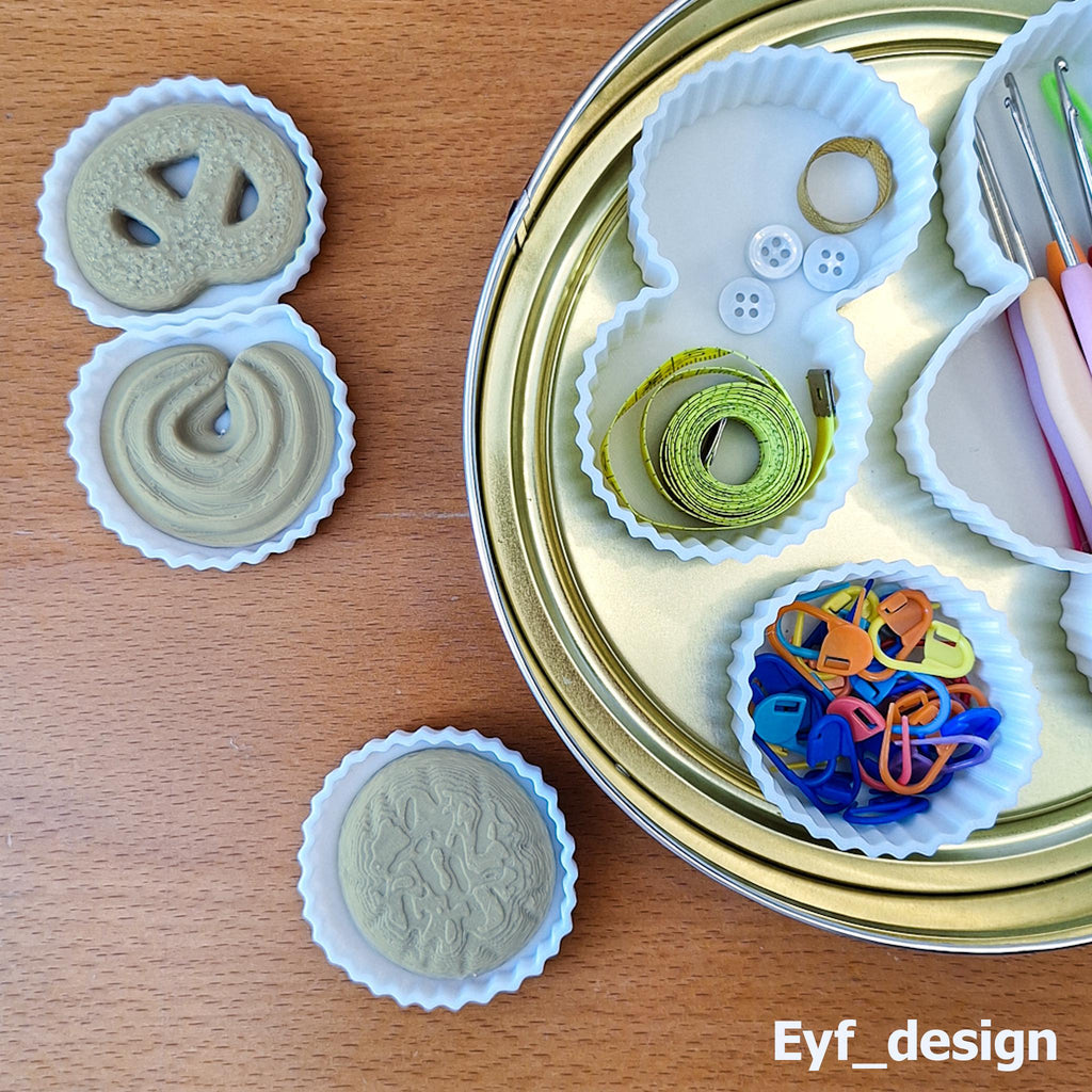 Butter Cookie Tin Organizer: Sewing & Craft Storage - Upcycled Danish Tin