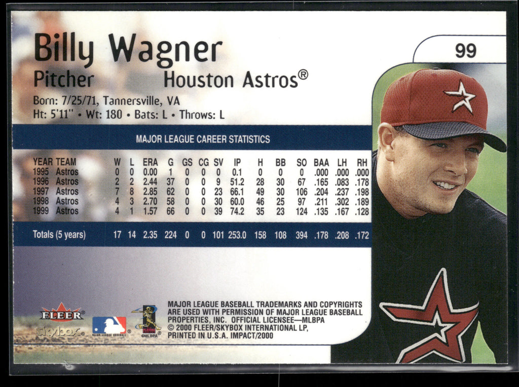 2000 Fleer Impact #99 Billy Wagner