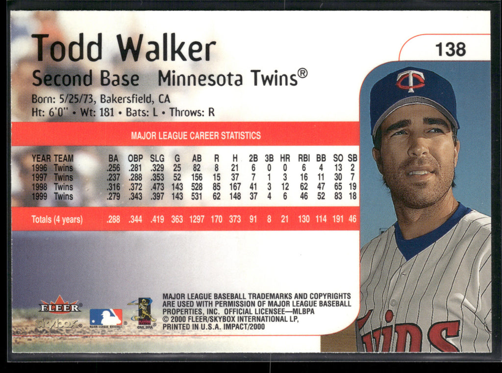 2000 Fleer Impact #138 Todd Walker