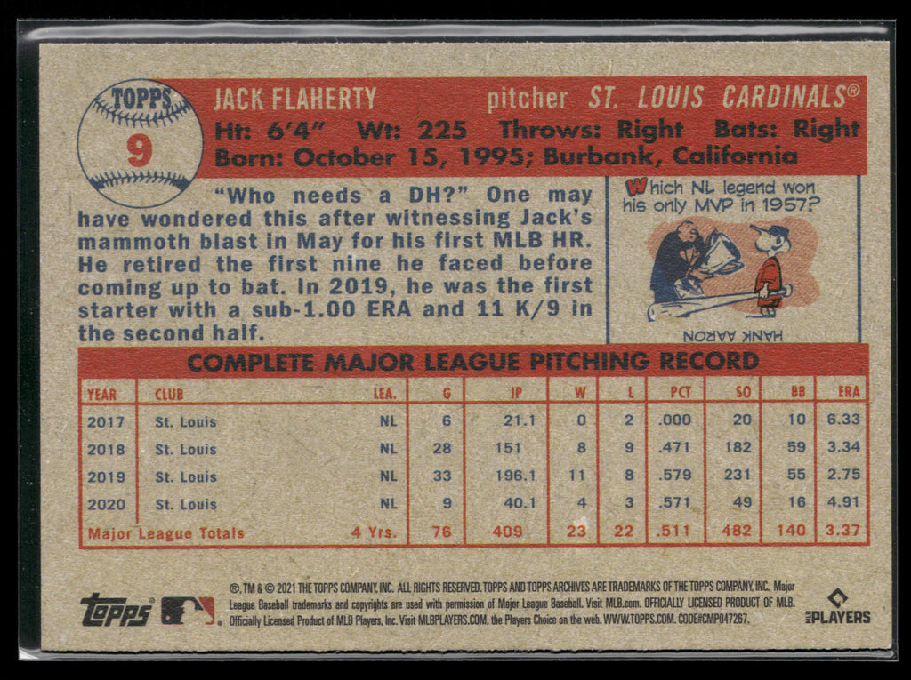 2021 Topps Archives #9 Jack Flaherty