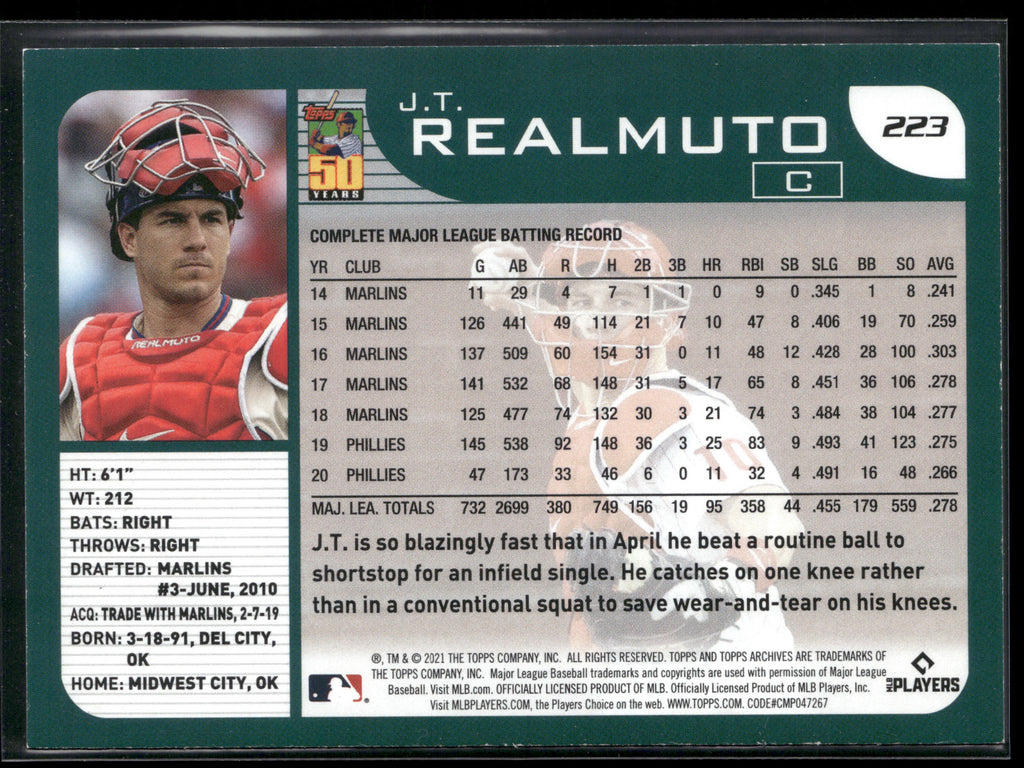 2021 Topps Archives #223 J.T. Realmuto
