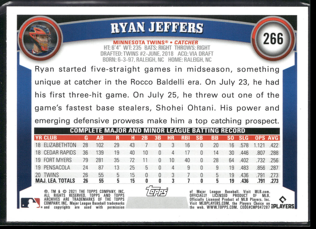 2021 Topps Archives #266 Ryan Jeffers