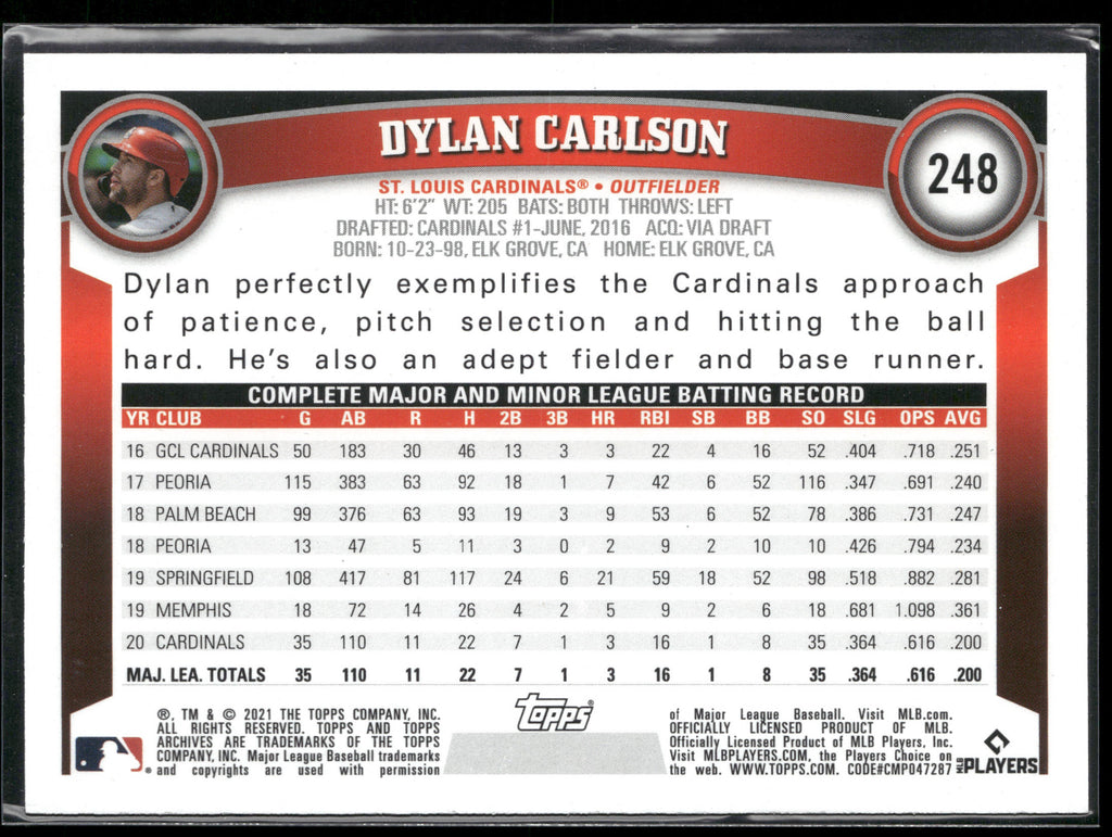 2021 Topps Archives #248 Dylan Carlson
