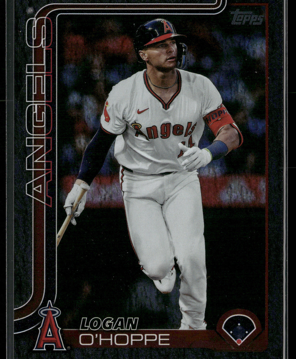 2025 Topps #308 Logan O’Hoppe Black Rainbow Foil #/10