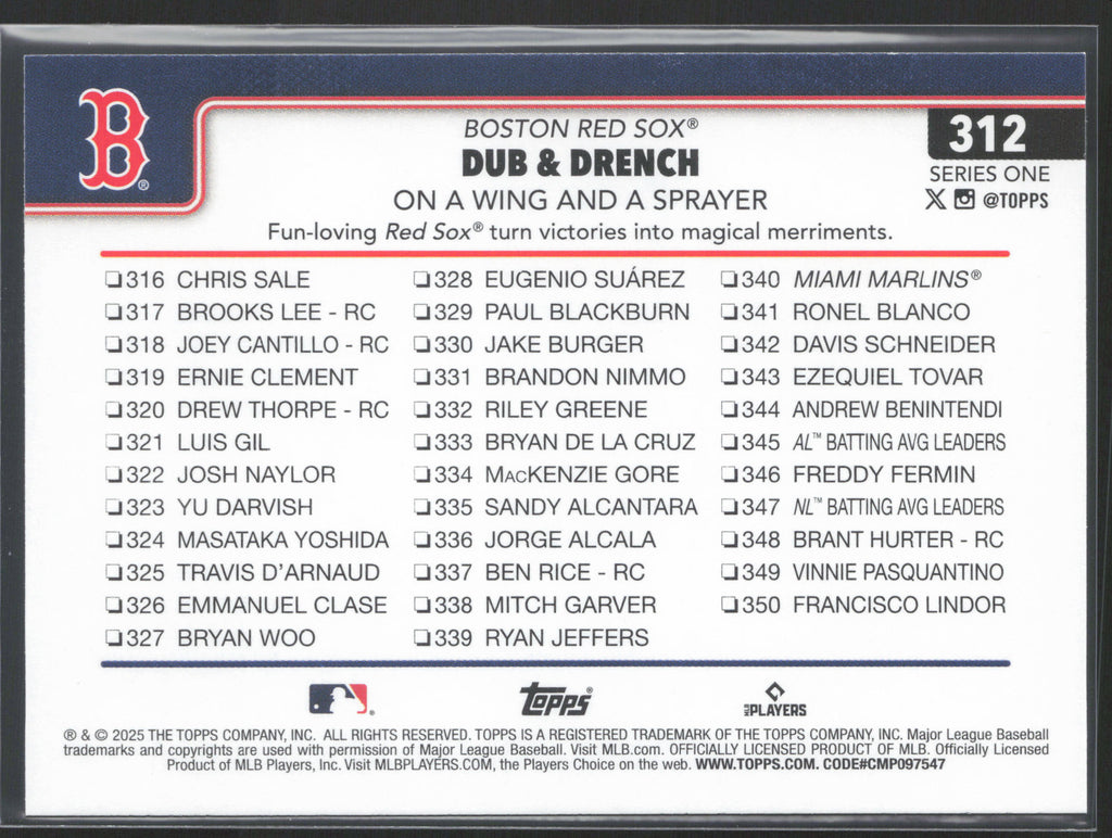 2025 Topps #312 Dub &amp; Drench: On a Wing and a Sprayer