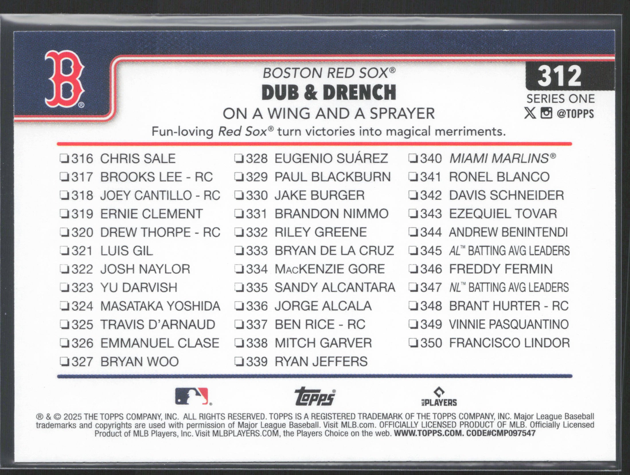 2025 Topps #312 Dub &amp; Drench: On a Wing and a Sprayer