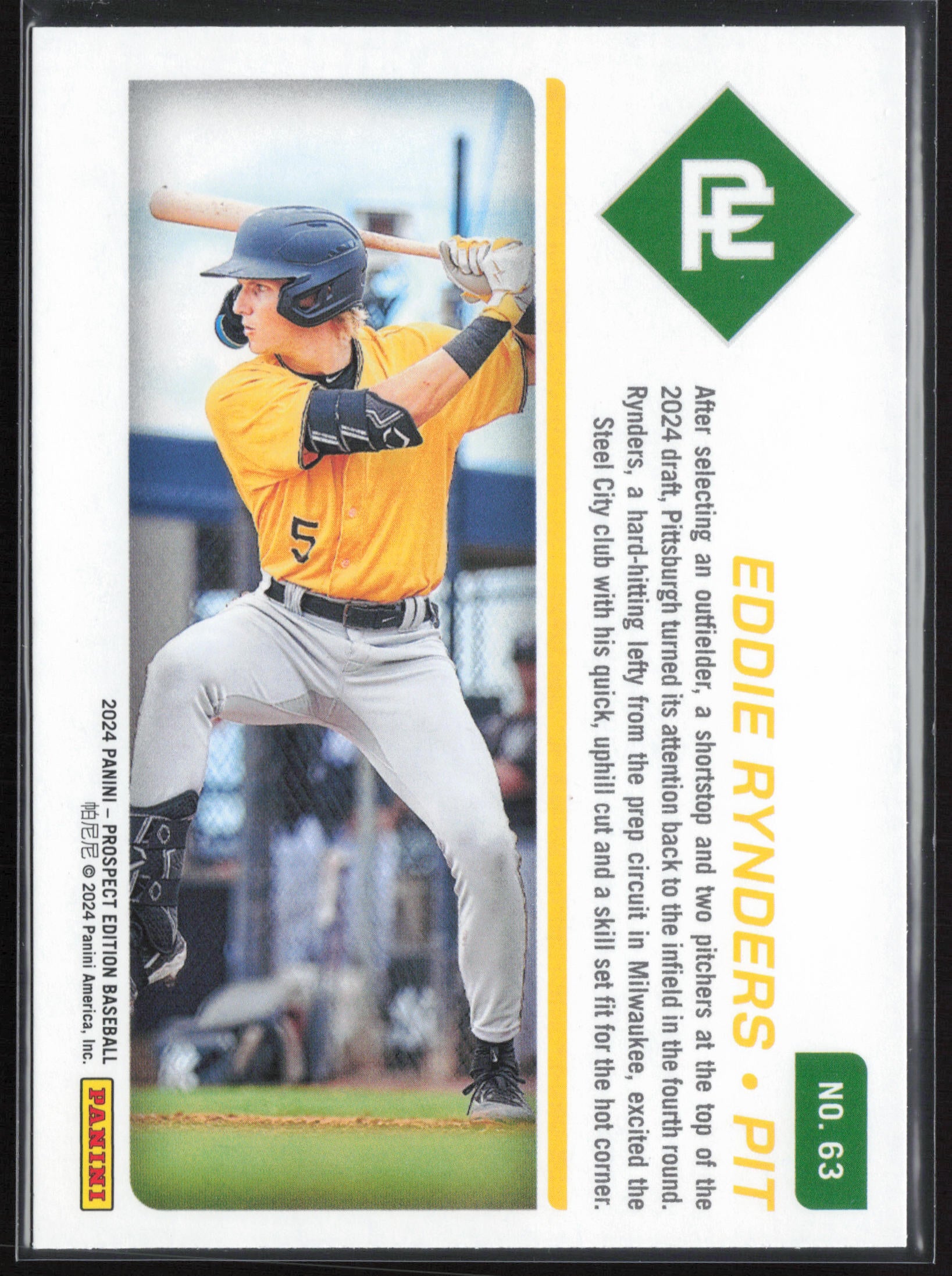 2024 Panini Prospect Edition #63 Eddie Rynders