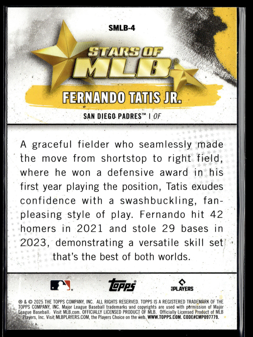 2025 Topps #SMLB-4 Fernando Tatis Jr. Stars of MLB