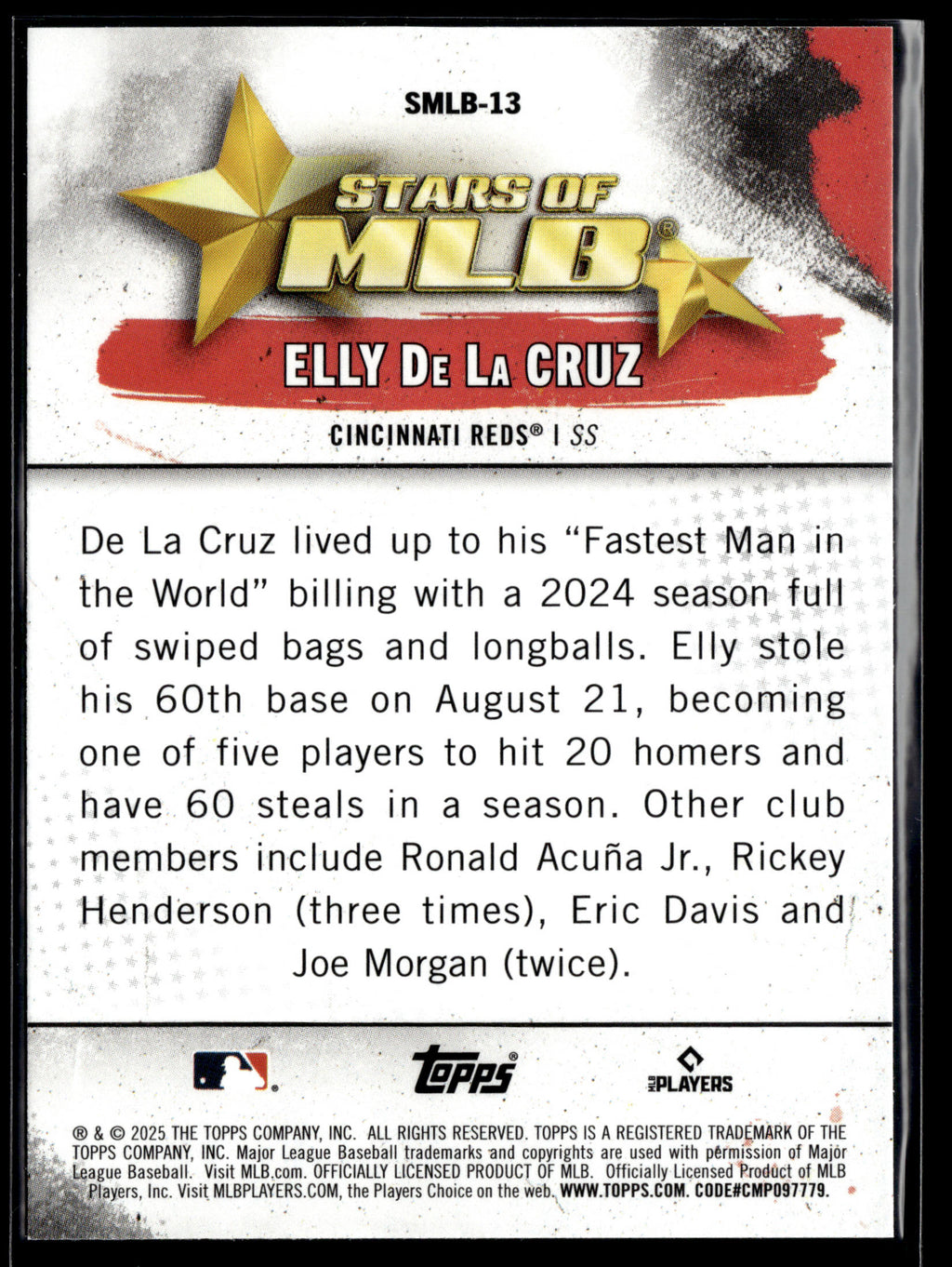 2025 Topps #SMLB-13 Elly De La Cruz Stars of MLB