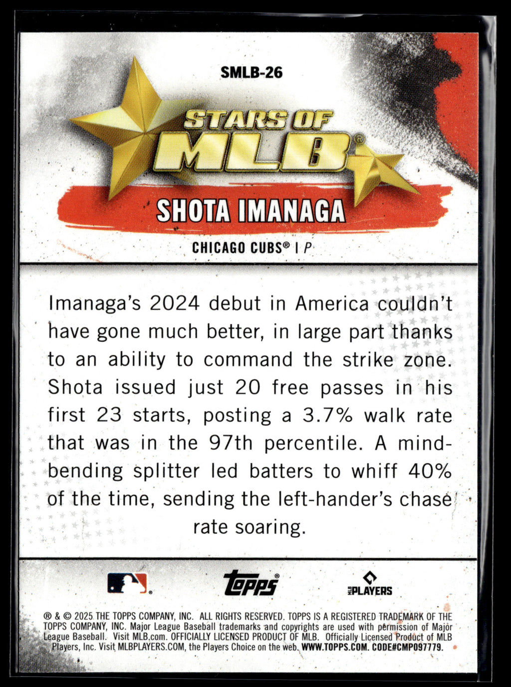 2025 Topps #SMLB-26 Shota Imanaga Stars of MLB