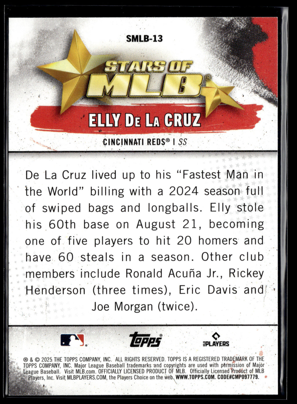 2025 Topps #SMLB-13 Elly De La Cruz Stars of MLB
