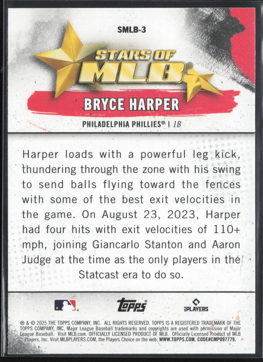 2025 Topps #SMLB-3 Bryce Harper Stars of MLB