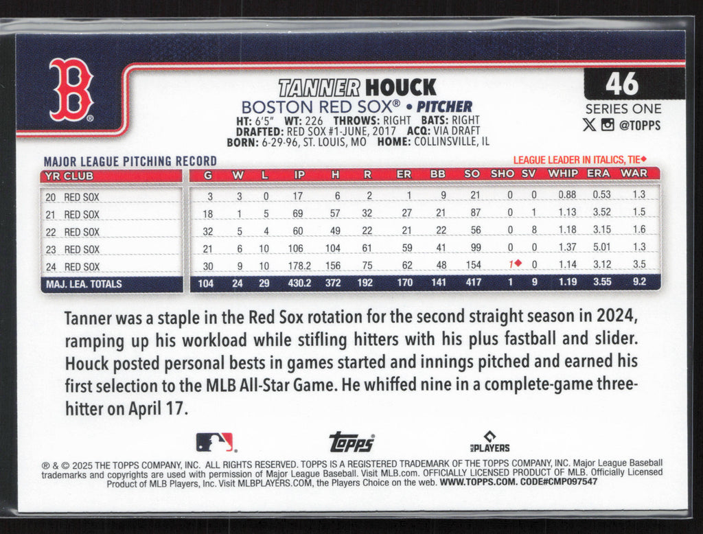 2025 Topps #46 Tanner Houck