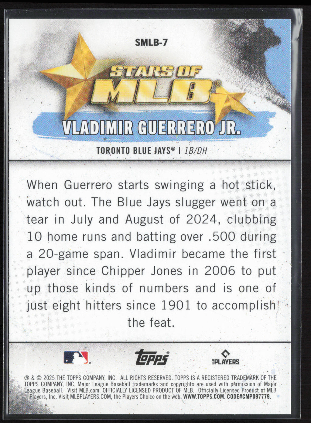 2025 Topps #SMLB-7 Vladimir Guerrero Jr. Stars of MLB