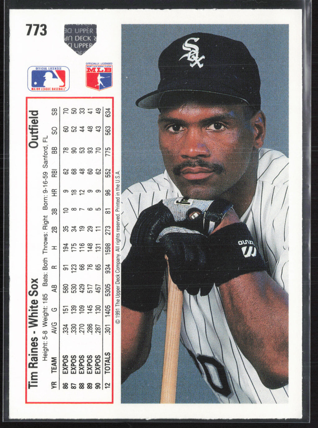 1991 Upper Deck #773 Tim Raines