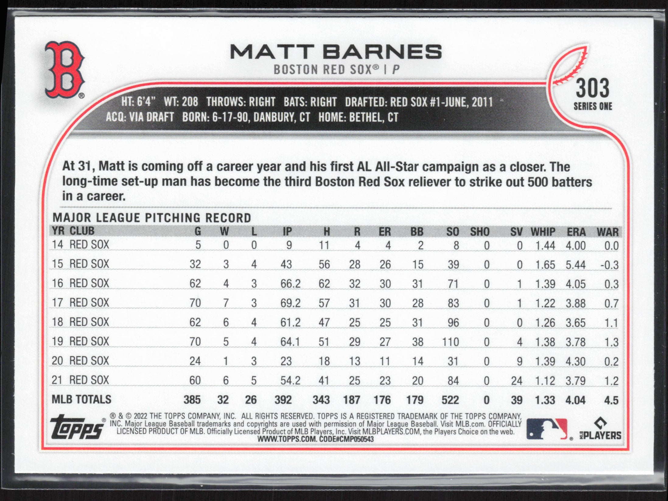 2022 Topps #303 Matt Barnes