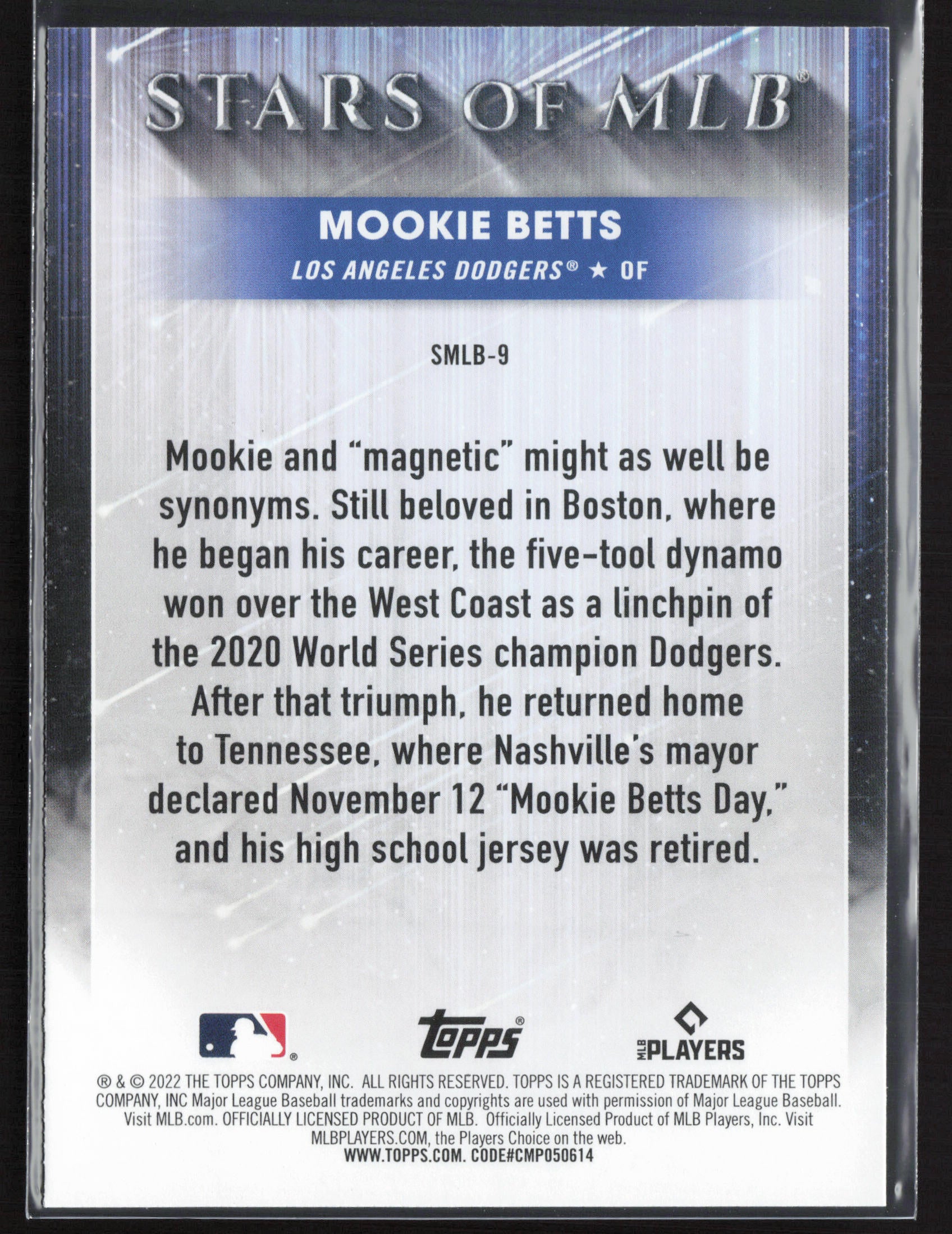 2022 Topps #SMLB-9 Mookie Betts Stars of MLB