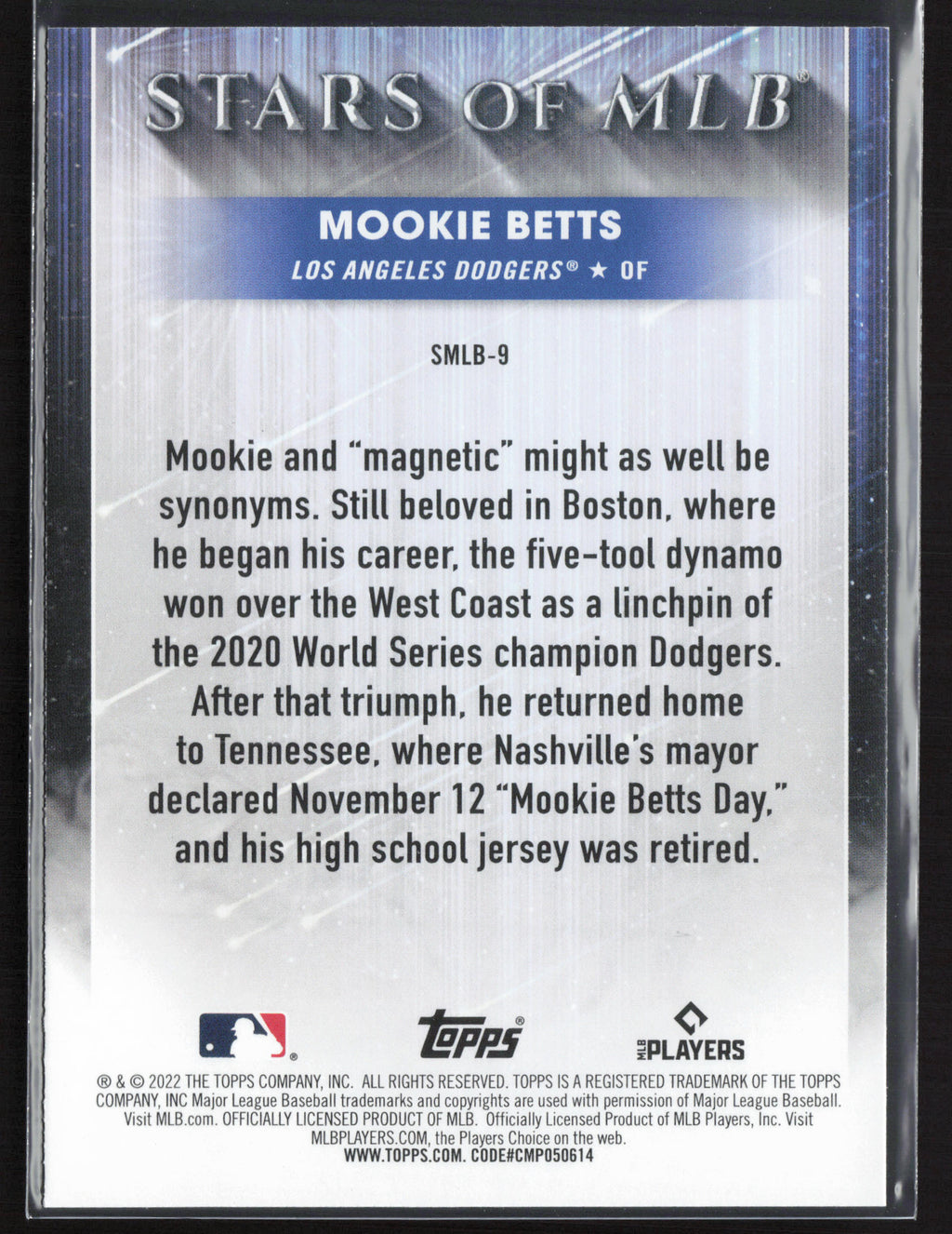2022 Topps #SMLB-9 Mookie Betts Stars of MLB