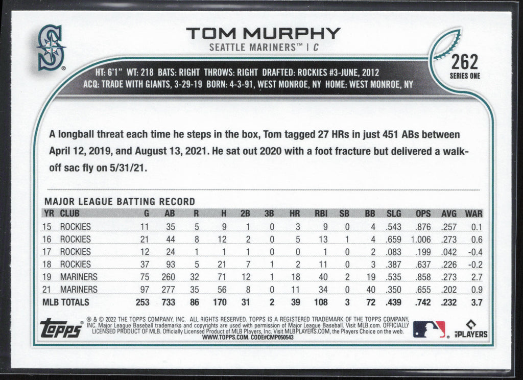 2022 Topps #262 Tom Murphy