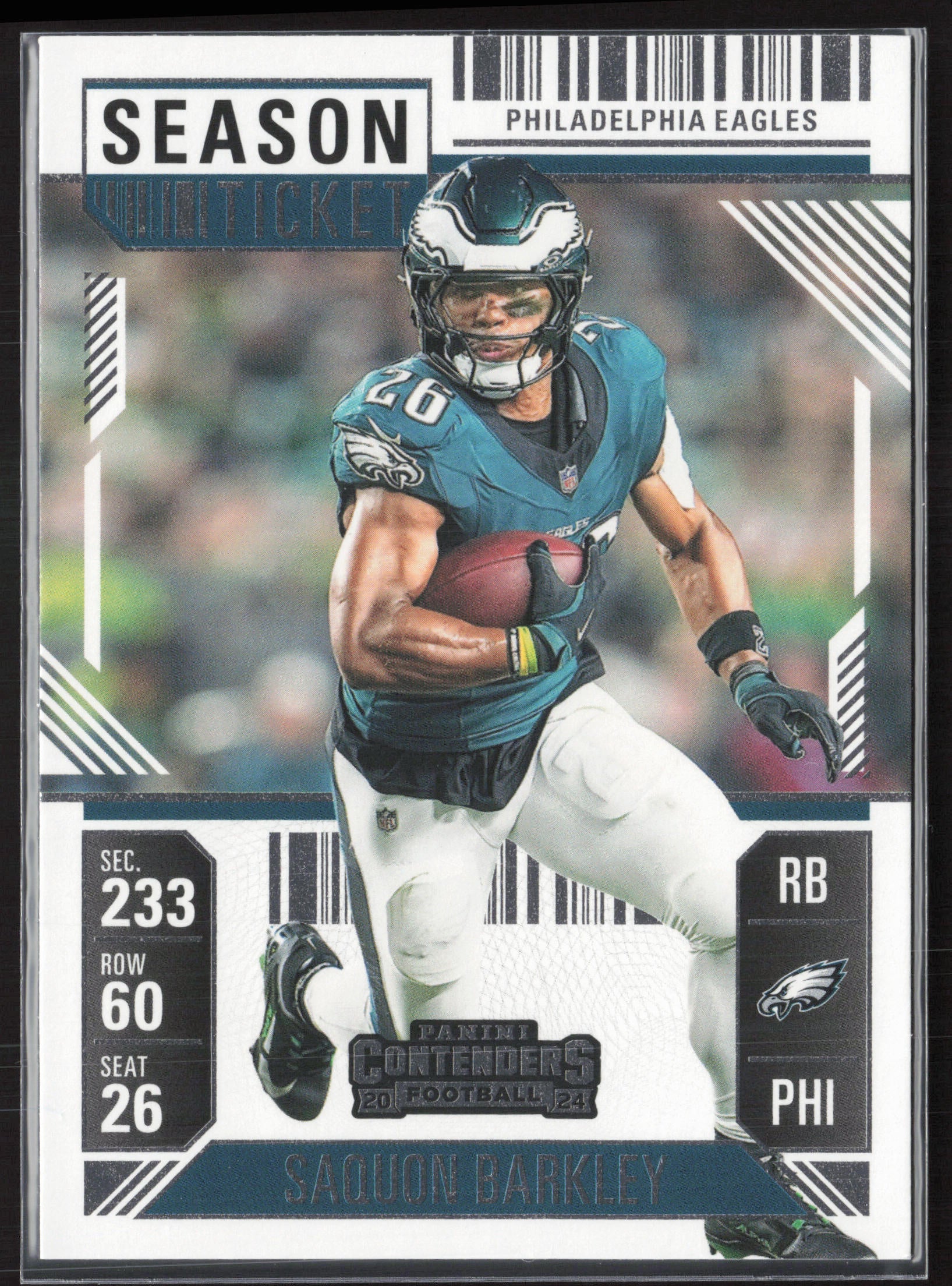 2024 Panini Contenders #80 Saquon Barkley Season Ticket Retail