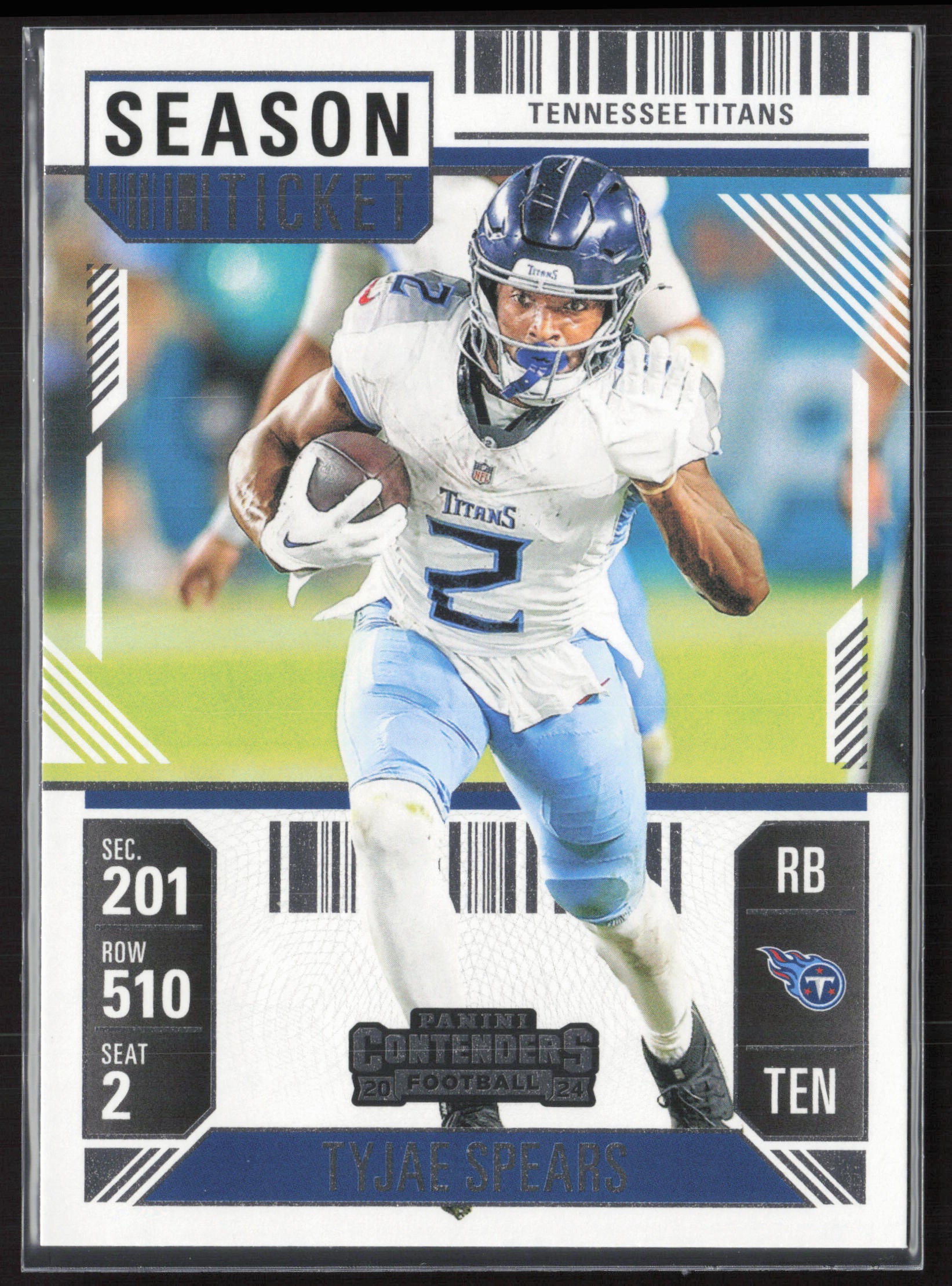 2024 Panini Contenders #96 Tyjae Spears Season Ticket Retail
