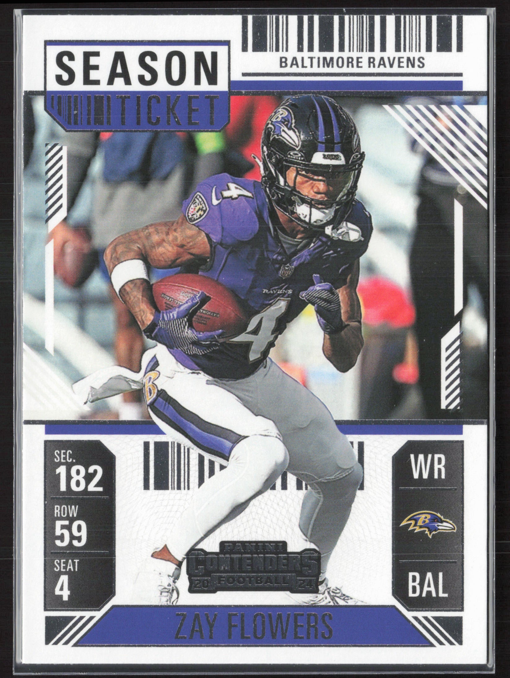 2024 Panini Contenders #8 Zay Flowers Season Ticket Retail