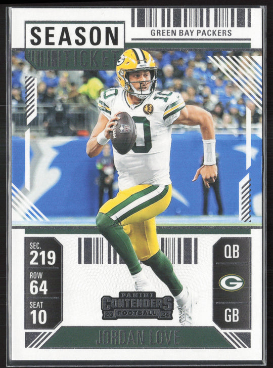 2024 Panini Contenders #37 Jordan Love Season Ticket Retail