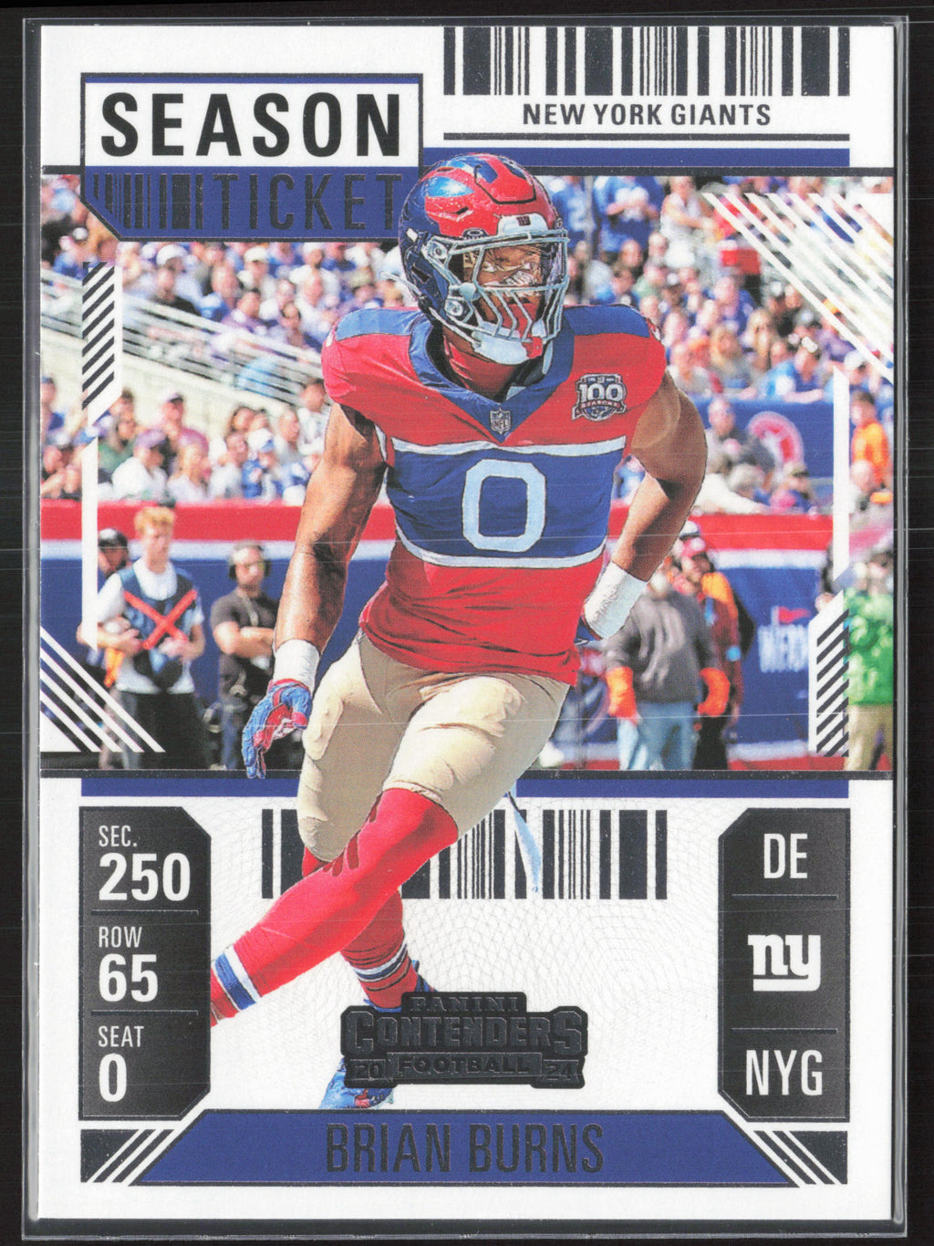 2024 Panini Contenders #74 Brian Burns Season Ticket Retail