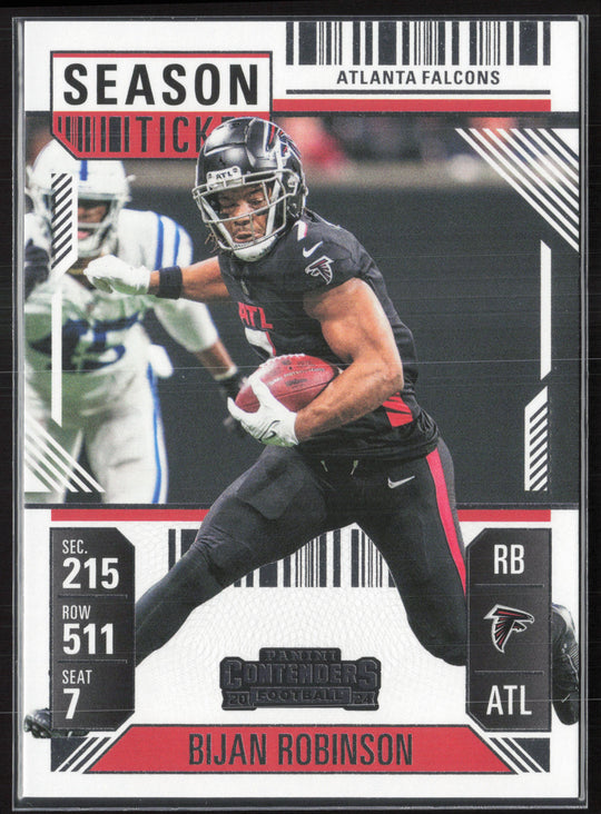 2024 Panini Contenders #6 Bijan Robinson Season Ticket Retail
