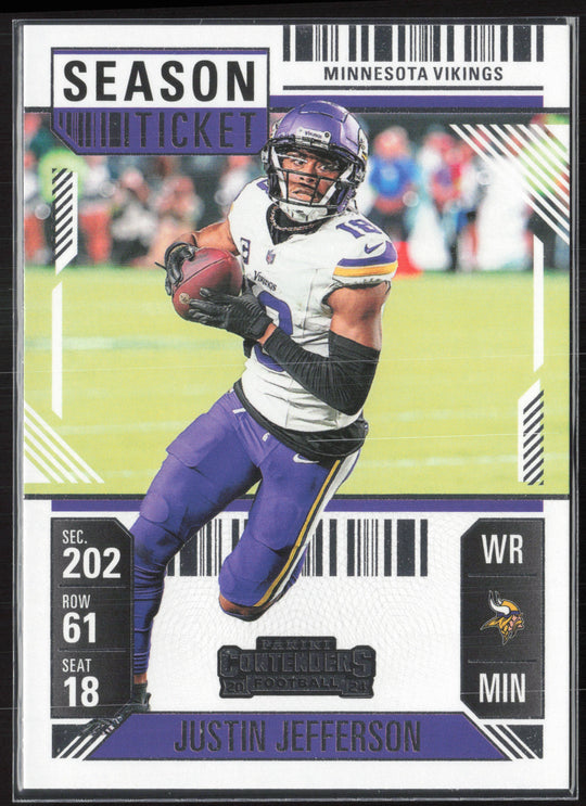 2024 Panini Contenders #65 Justin Jefferson Season Ticket Retail