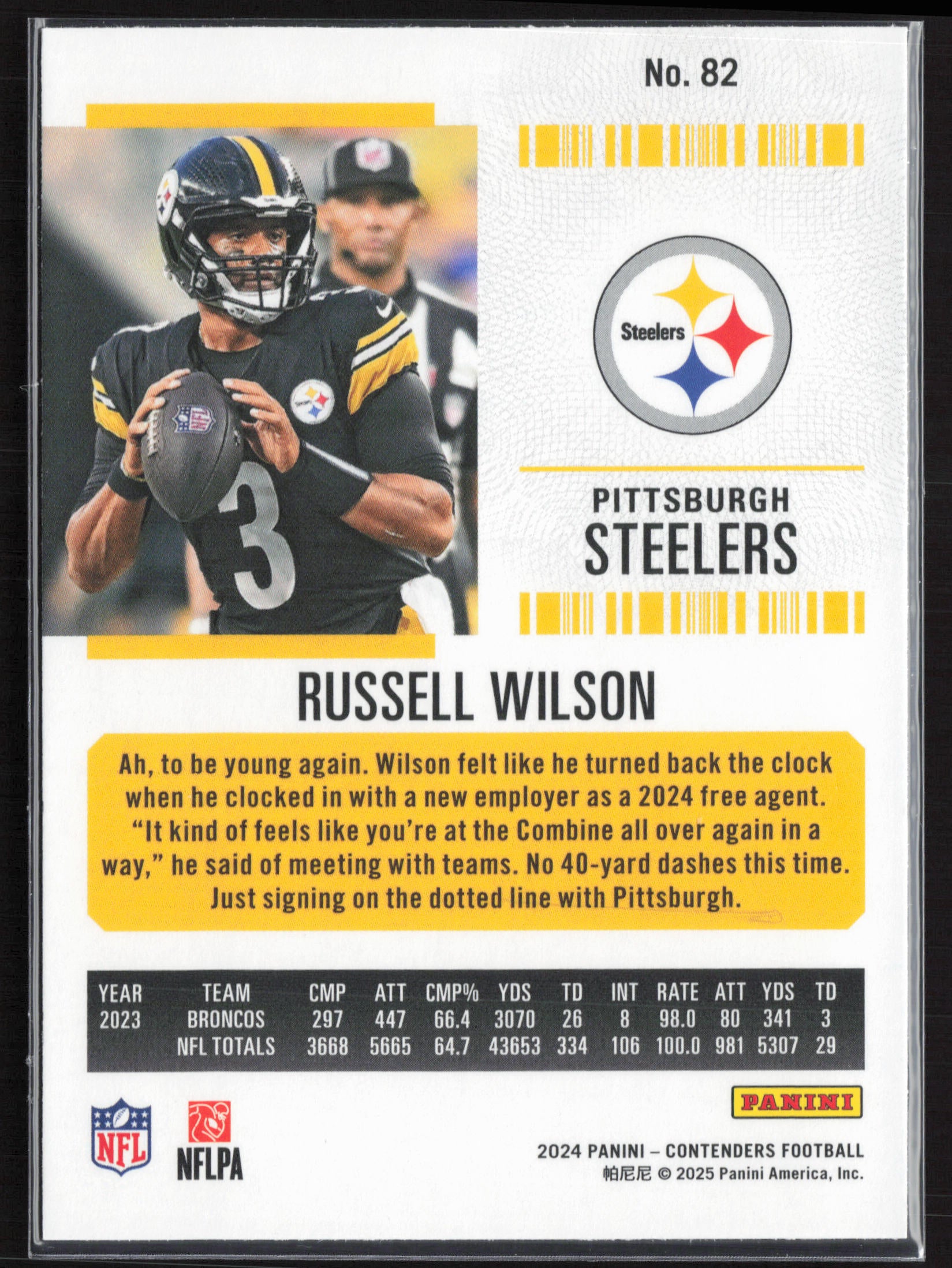 2024 Panini Contenders #82 Russell Wilson Season Ticket Retail