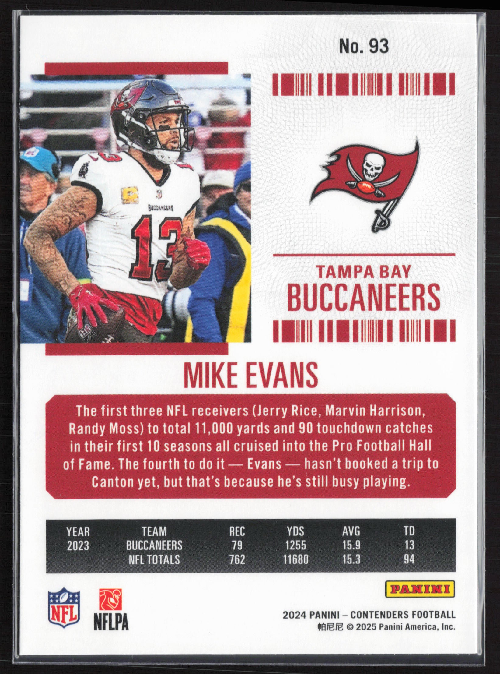 2024 Panini Contenders #93 Mike Evans Season Ticket Retail