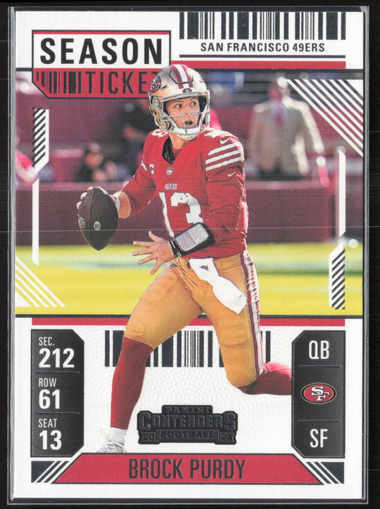 2024 Panini Contenders #88 Brock Purdy Season Ticket Retail