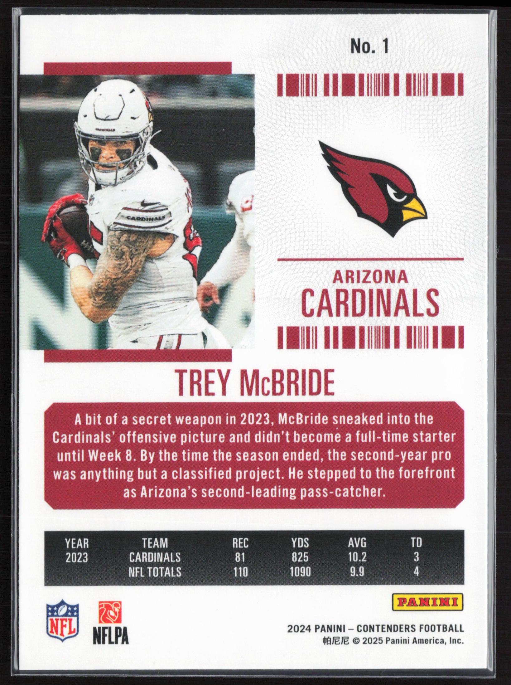 2024 Panini Contenders #1 Trey McBride Season Ticket Retail