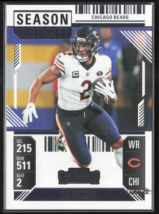 2024 Panini Contenders #18 DJ Moore Season Ticket Retail