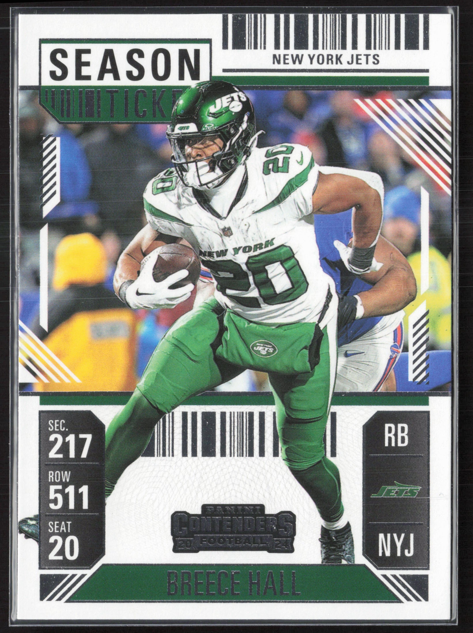 2024 Panini Contenders #76 Breece Hall Season Ticket Retail