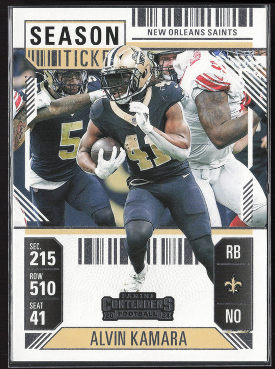 2024 Panini Contenders #71 Alvin Kamara Season Ticket Retail