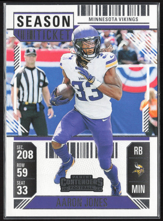 2024 Panini Contenders #64 Aaron Jones Season Ticket Retail