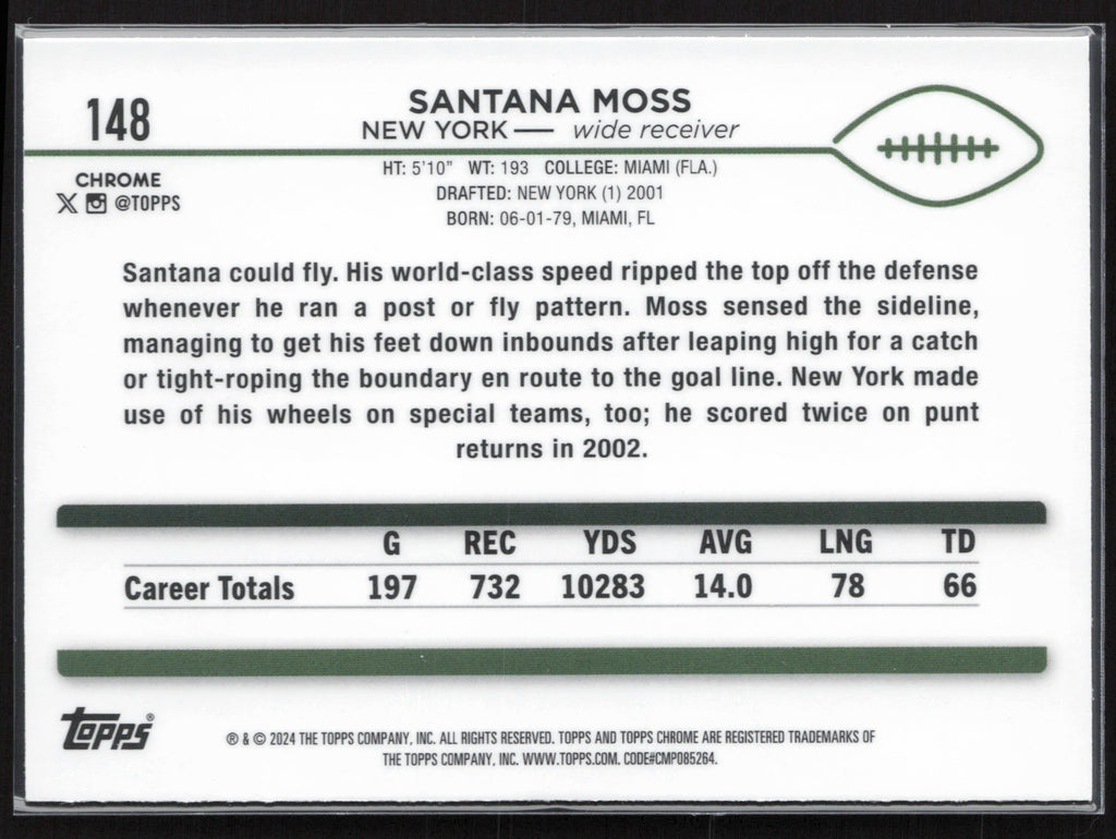 2024 Topps Chrome #148 Santana Moss