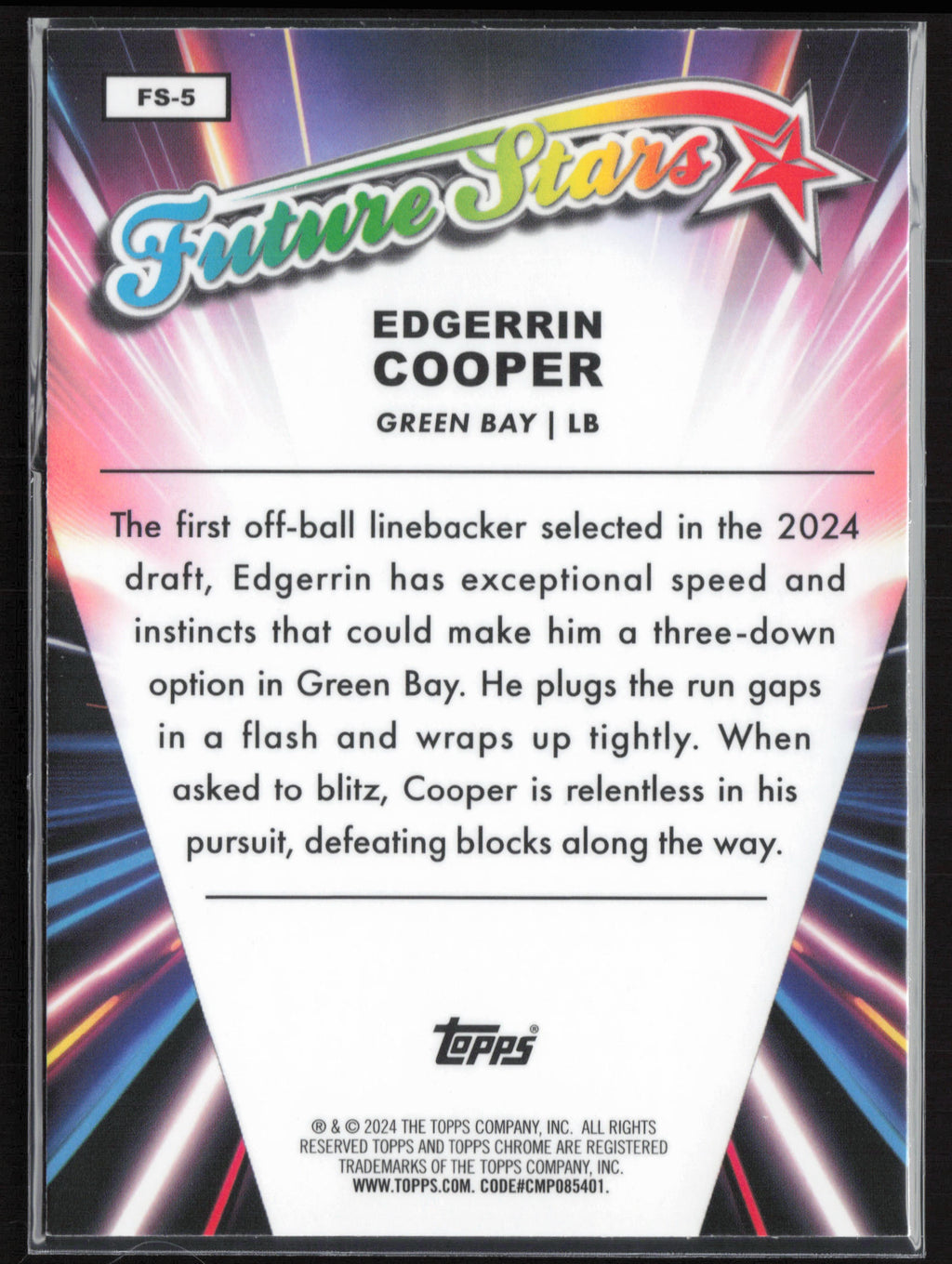 2024 Topps Chrome #FS-5 Edgerrin Cooper Future Stars