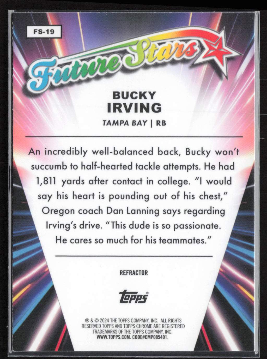 2024 Topps Chrome #FS-19 Bucky Irving Future Stars