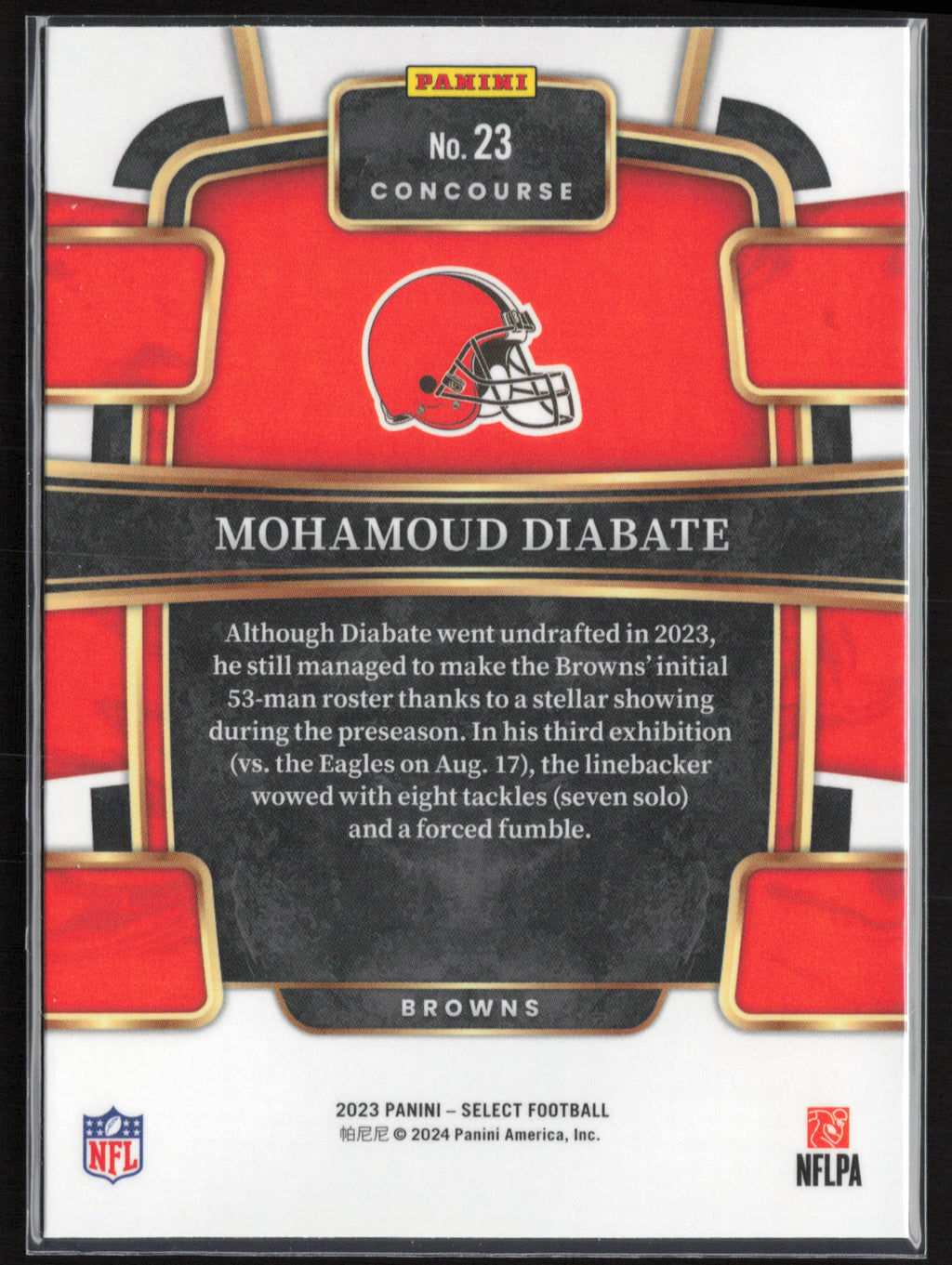 2023 Panini Select #23 Mohamoud Diabate