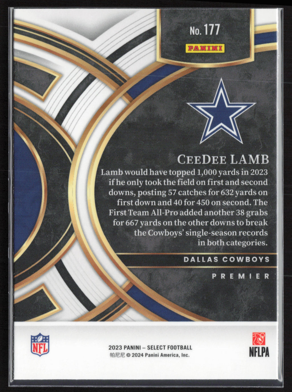 2023 Panini Select #177 CeeDee Lamb
