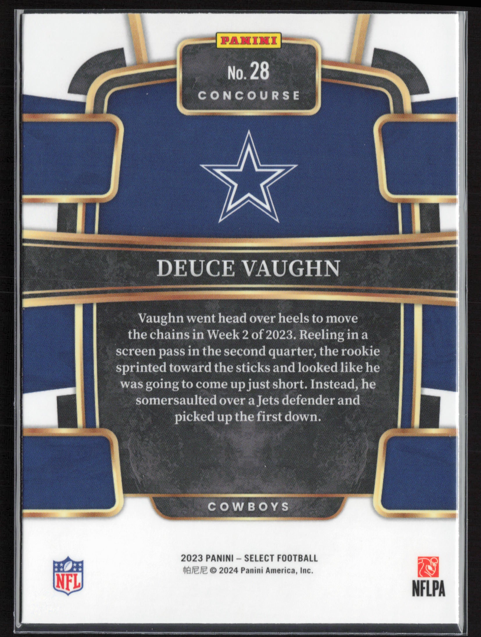 2023 Panini Select #28 Deuce Vaughn