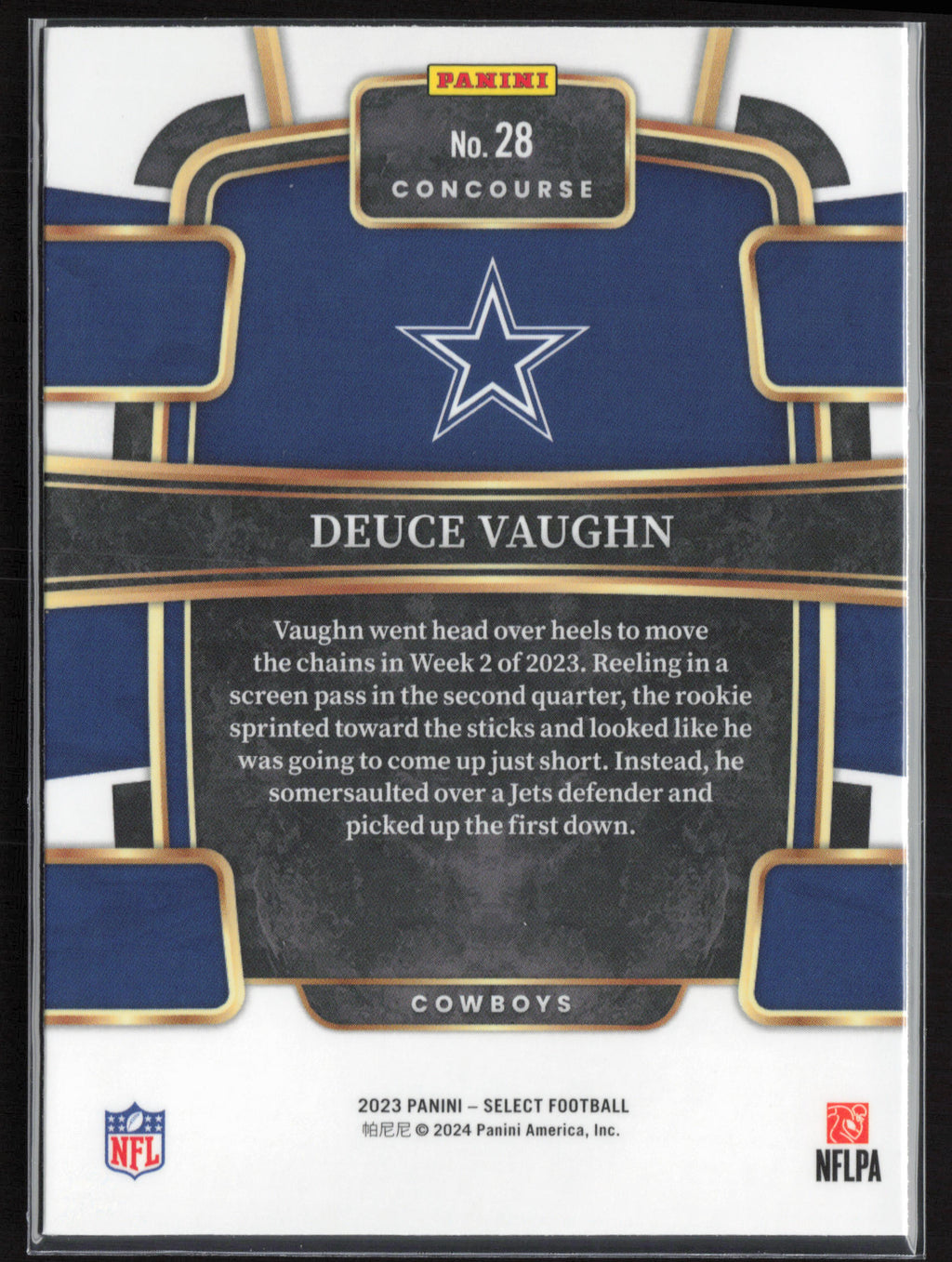 2023 Panini Select #28 Deuce Vaughn