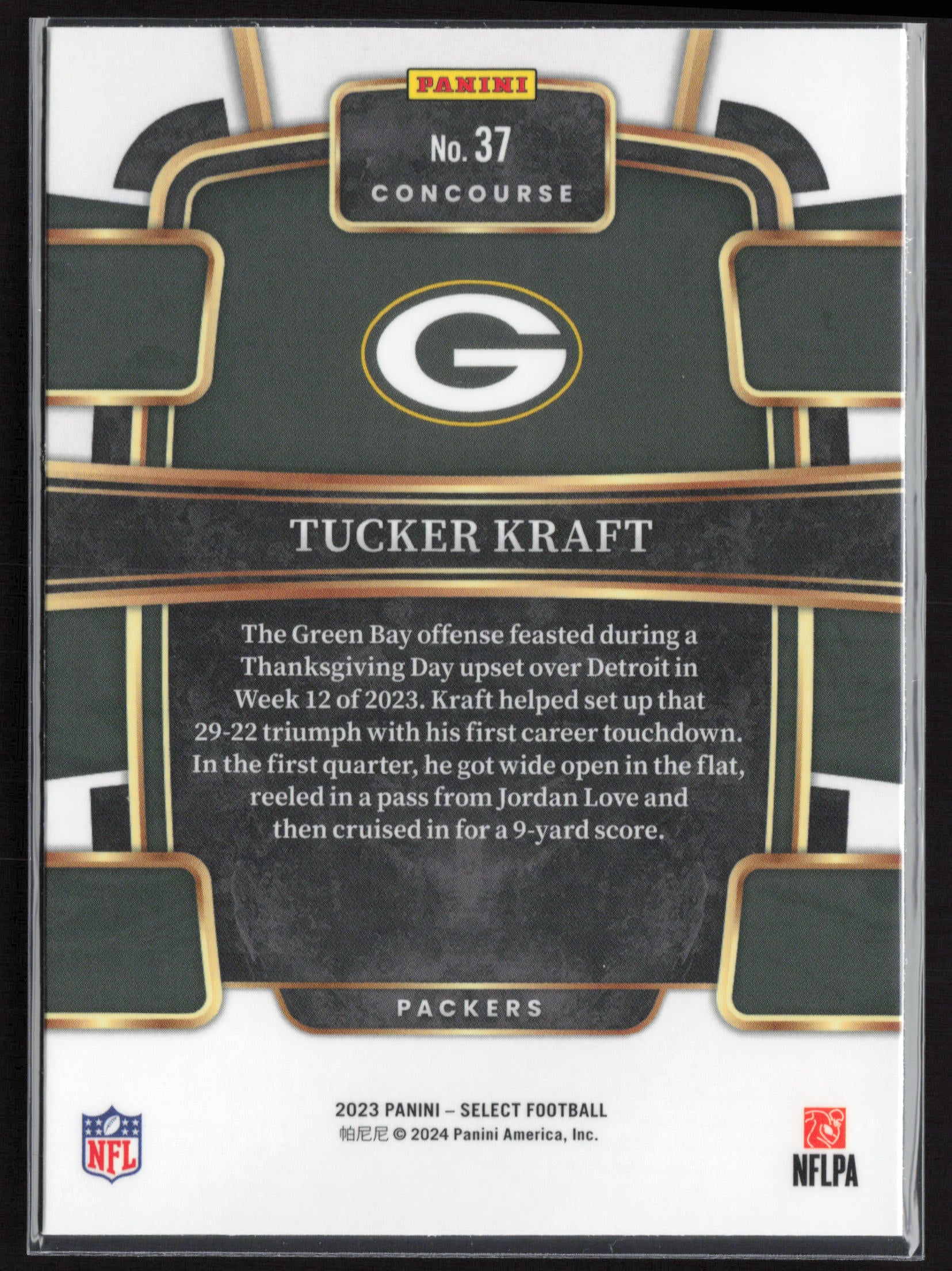 2023 Panini Select #37 Tucker Kraft
