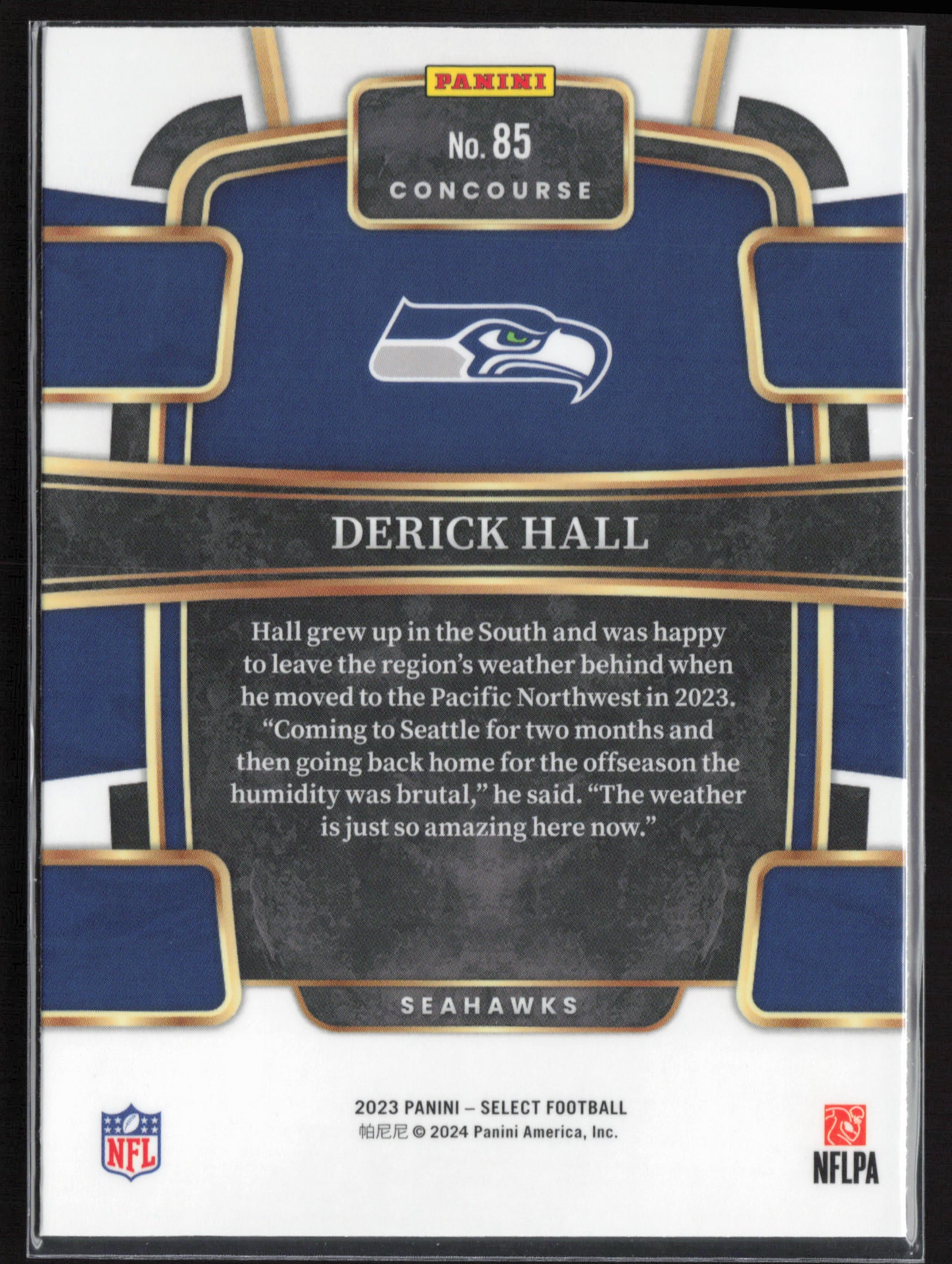 2023 Panini Select #85 Derick Hall