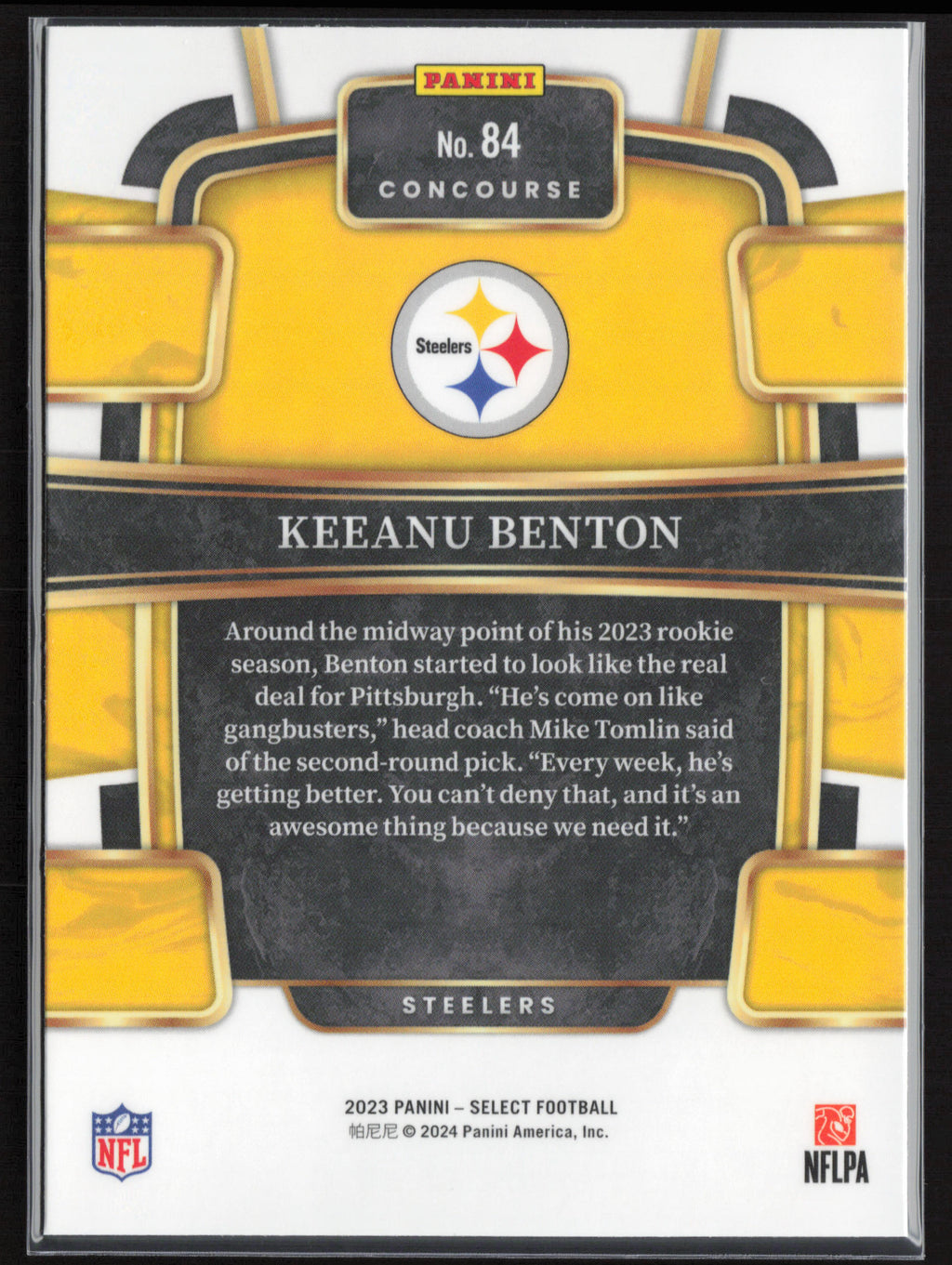2023 Panini Select #84 Keeanu Benton
